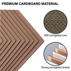50 Packs 11×14 Inch Corrugated Cardboard Sheets, Rigid Kraft Cardboard Divide…