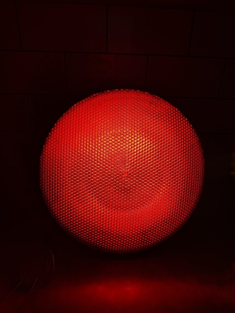 GE 12″ Red LED Traffic Signal Clear Lens 120v 6.3w DR6-RCFB-VLA