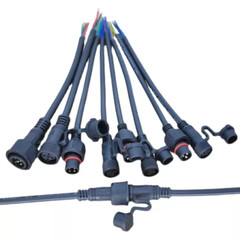 IP68 Waterproof Electrical Cable Connector Socket 2-8 Pins With Dust Cover Type
