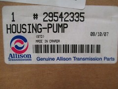 Allison 29542335 Pump Housing, New Old Stock, BS