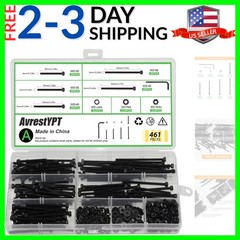 461 Pieces M3 x 30mm /35mm /40mm /45mm /50mm Socket Head Screws M3 Long Screw…
