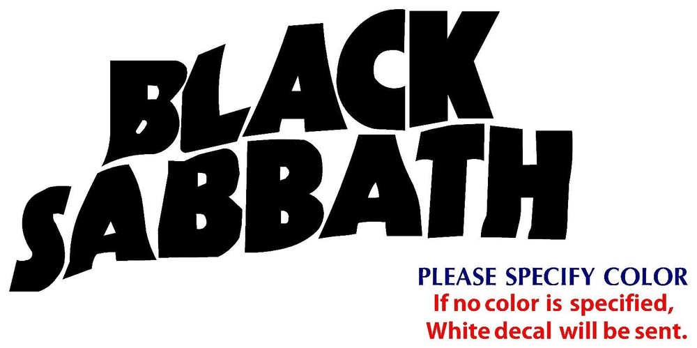Black Sabbath Metal Graphic Die Cut decal sticker Car Truck Boat Window 12″