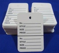 500 White Unstrung Coupon Garment Merchandise Price Tags Large New