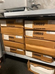 Cambro 14″ x 18″ Rectangular White Customizable Fiberglass Camtray .12/case