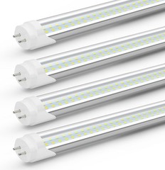4 Foot T8 LED Bulbs 24W 3120LM 6500K Cool White Type A+B 4 Pack