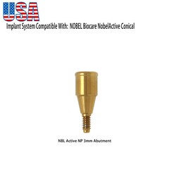 US Dental Attachment Locator Abutment for Nobel Biocare NP/RP 1-5mm Caps Kit