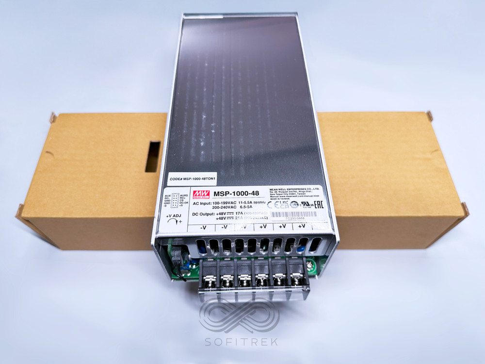 MSP-1000-48 MEAN WELL 1000W 48V 21A AC/DC Enclosed Switching Power Supply