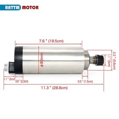 US SHIP】2.2KW 110V Air Cooled CNC Spindle Motor ER20 24000RPM 15A+80MM Mount