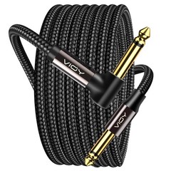 VIOY Guitar Cable 15 ft/5 M, Instrument Right Angle Cables, 6.35 mm (1/4) TS …