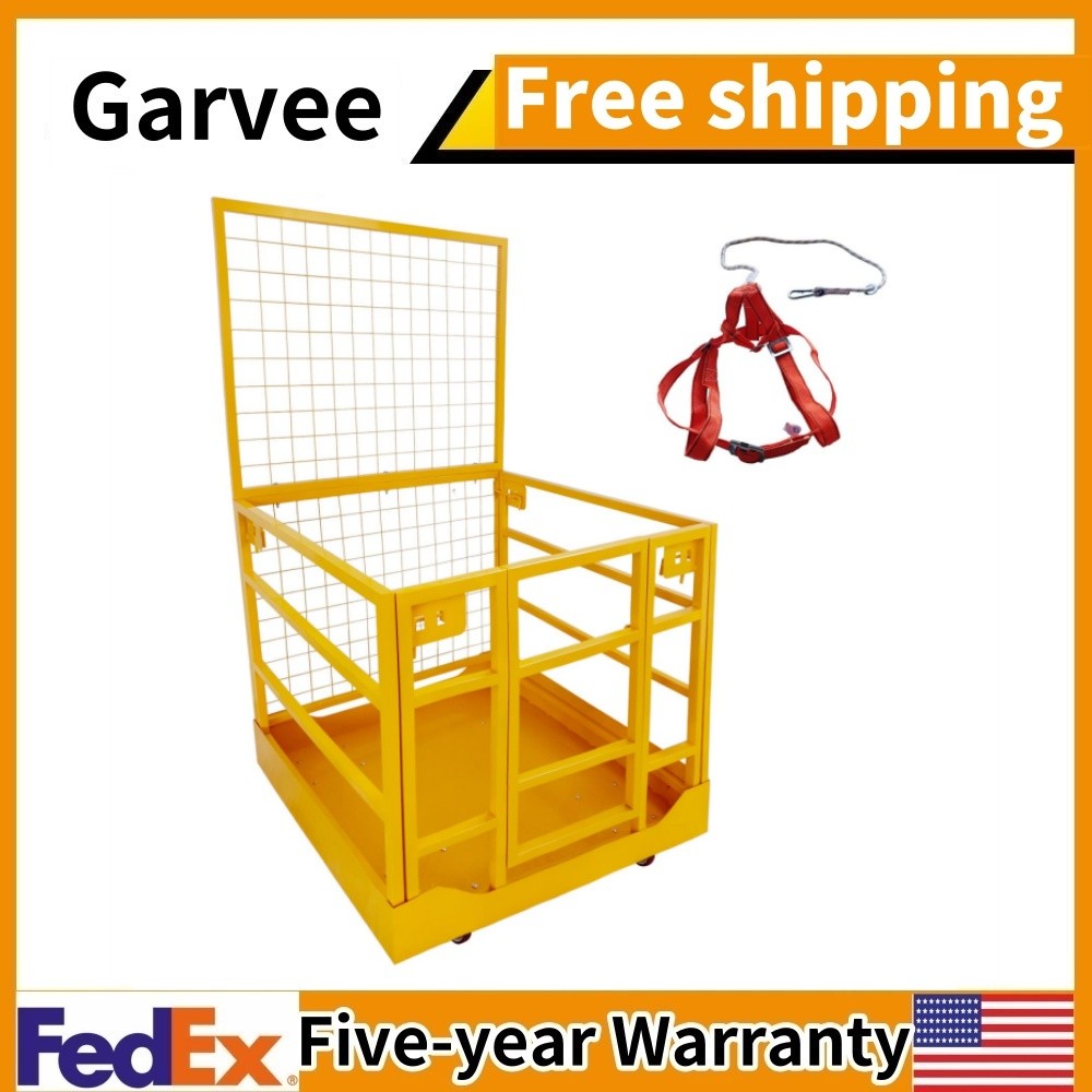 ✅43 x 45 inches Forklift Safety Cage Forklift Basket 1400 lbs Capacity Safety