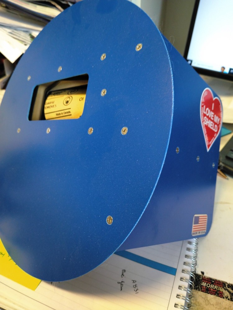 Wendy’s Pancake Welding Hood Helmet W/ Strap – Right Handed – Blue