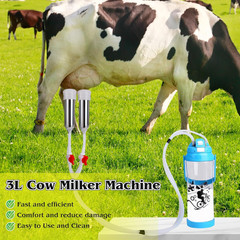 Milking Machine for Cow Electric Milker 3L Portable Pulsation Vacuum Pump Automa