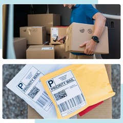 1000 Fanfold 4″ x 6″ Direct Thermal Labels Shipping Labels with Perforated Li…