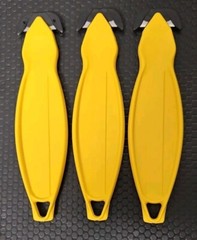 3x (N.O.S) Yellow Klever Koncepts Safety Cutter 5¾” Long