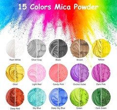 Complete 82oz Epoxy Resin Kit: 15 Mica Colors & Perfect Casting for Artisans