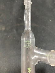 PYREX Glass 175mm 10/30 24/40 Joint 75° Custom Three-Way Distillation Adapter