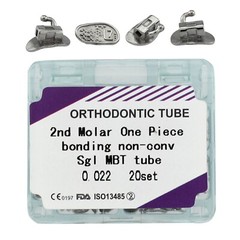 20 Sets Orthodontic Molar Bracket Buccal Tubes Roth MBT 022 1st 2nd ortodoncia