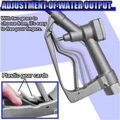 1″ FNPT Fuel Nozzle, 15/16″ Curved Spout Manual Fuel Nozzle with Hook and Swivel