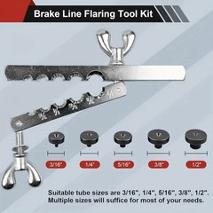 Professional Grade Double & Single Brake Line and Brass Tubing Flaring Tool Kit