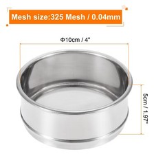 325 Mesh Lab Sieve 4″ Diameter Test Sieve 304 Stainless Steel Wire Cloth 0.04…