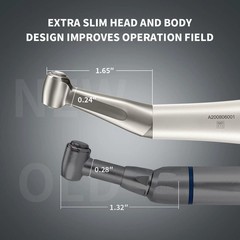 Dental Low Speed 1:1 Direct Drive Contra Angle Push Button Handpiece E-Type