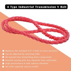 Power Twist Drive 1/2″ Link V-Belt 5 Feet A Type -Twist “A” Adjustable Link, USA