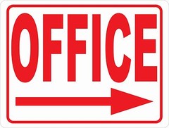 Office Sign w/ Directional Arrows. Size & Arrow Options. Site Sales Offices