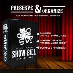 Playbill Binder with Sleeves, 25 Sheet Protectors, Broadway and Theatre Show-Bil