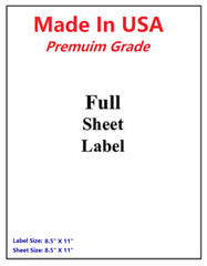 Premium Full Sheet Shipping Labels Made in USA Self Adhesive 8.5″ x 11″ 5165