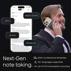 AI Voice Recorder, Note Voice Recorder W/Case, App Control, Transcribe & Summar