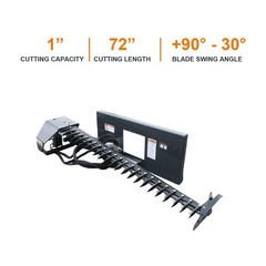 Wolverine 72” Sickle Bar Mower Skid Steer Attachment Brush Cutter For Bobcat.