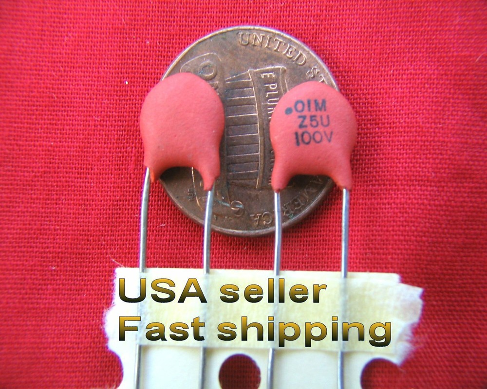 4 pcs – .01uf (0.01uf) 100v ceramic capacitors (rd)
