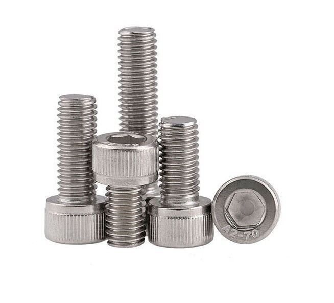 100 Pcs M3 304 Stainless Steel Allen Hex Socket Cap Head Screws Bolts DIN912