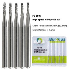 Wave Dental Carbide Bur Friction Grip FG 557 557L 169L 701 702L High Speed PRIMA