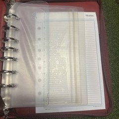 Franklin Covey 365 Day One Red Planner Organizer 7 Ring Handles Faux Leather Zip