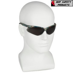 (6 PAIR) KLEENGUARD NEMESIS SAFETY GLASSES CAMO FRAME SMOKE ANTI-FOG LENS 22609