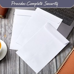 Fuutreo 500 Counts White Envelopes 6 x 9 Inch Self Adhesive Catalog Security