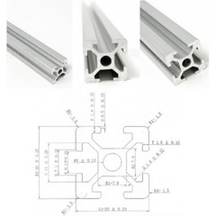 ZYLtech 2020 Aluminum T-Slot Aluminum Extrusion – 600mm CNC 3D Printer (Silver)