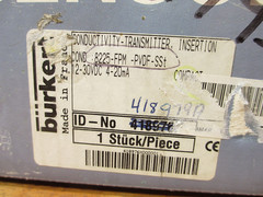 Burkert 8225-FPM-PVDF-SST *NEW* Conductivity Transmitter