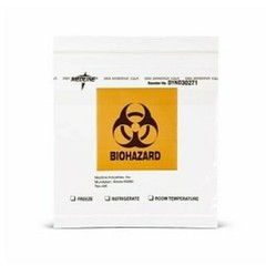 *1,000-Bags* Medline Biohazard Zip Lock Style 8″ x 8″ Document Pouch DYND30271