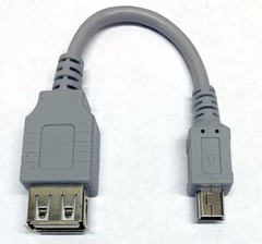 USB A Female to USB Mini-B Male (5 Pin), 5 Inch OTG Adapter Cable