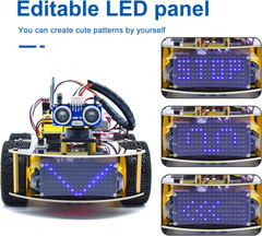 Smart Car Kit,4Wd Programmable DIY Starter Kit for Arduino for Uno R3,Electronic