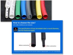 1Roll Dia. 1 2 3 4 5 6 8 10 ~ 30mm Heat Shrinkable Tube shrink Tubing L200/100M