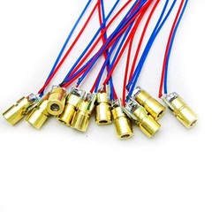 10pcs 5V 650nm 5mW Red Dot Laser Diode Head 6mm with Leads for Level Instrument