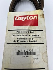 Dayton 6L272G Premium Cogged V Belt BX54 : 57 in Lg, 0.656 in Wd, 13/3 Thick