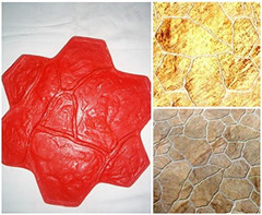 POLYMOLDS STONE FLOWER CONCRETE TEXTURING MAT STAMP 16″X16″