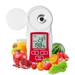 Rechargeable Digital Brix Refractometer with ATC, Brix Meter Supports One-tap…
