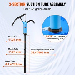 Lever Action Barrel Pump Drum Pump Fits 5-55 Gallon Drums Water Transfer