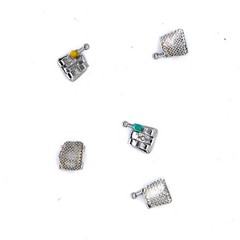 1×Dental Orthodontic Metal Bracket Brace Standard MBT 018 345 Hook 20PCS/Kit