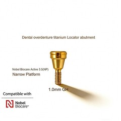 Titanium ZEST Locator abutment Internal Conical Connection for NobelActive NP/RP